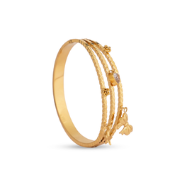 Golden Charm Trio Bangle