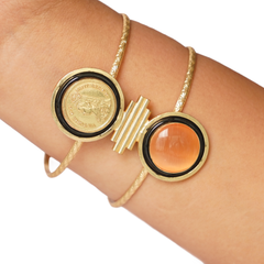 Vintage Coin Charm Cuff