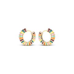Rainbow Pop Hoop Earrings