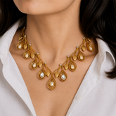 Caged Pearl Vine Necklace set