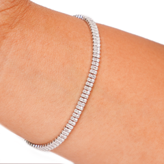 Sleek Shine Baguette Tennis Bracelet