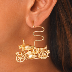 Royal Rider Statement Earring – Gold