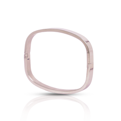 Silver Matte Square Bangle