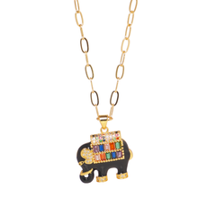 Royal Elephant Pendant Necklace