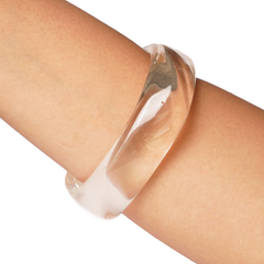 Clear Lucite Chunky Bangle