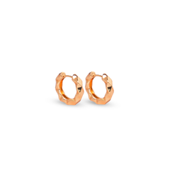 Crinkle Textured Gold Hoops