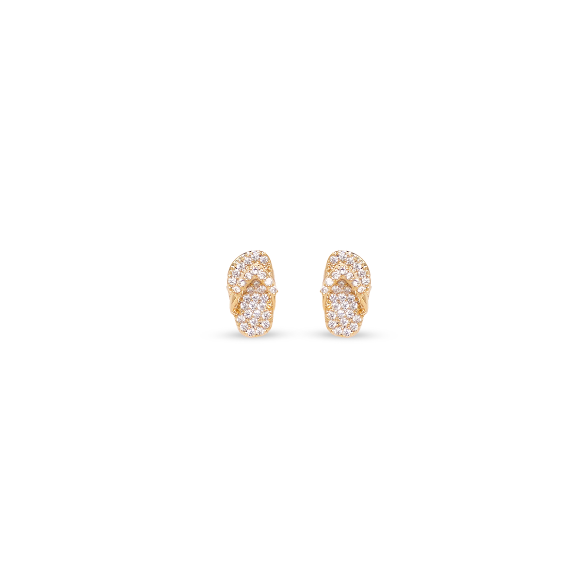 Flip-Flop CZ Stud Earrings