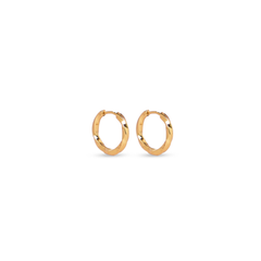 Golden Spiral Hoop Earrings