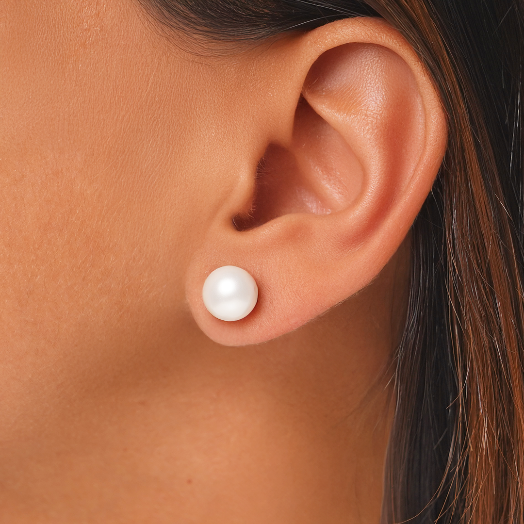 Classic Pearl Stud Earrings
