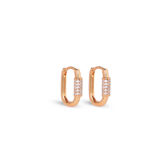 Mini Oval Hoops with Pave Sparkle