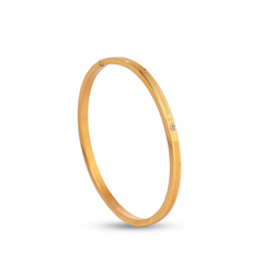 Minimal Gold Dot Bangle