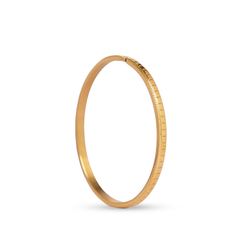 Minimal Grooved Gold Bangle