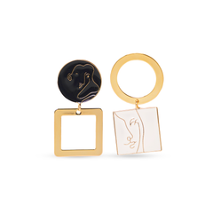 Muse Face Drop Earrings