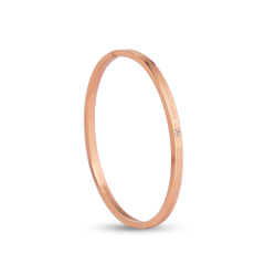 Rose Gold Crystal Dot Bangle