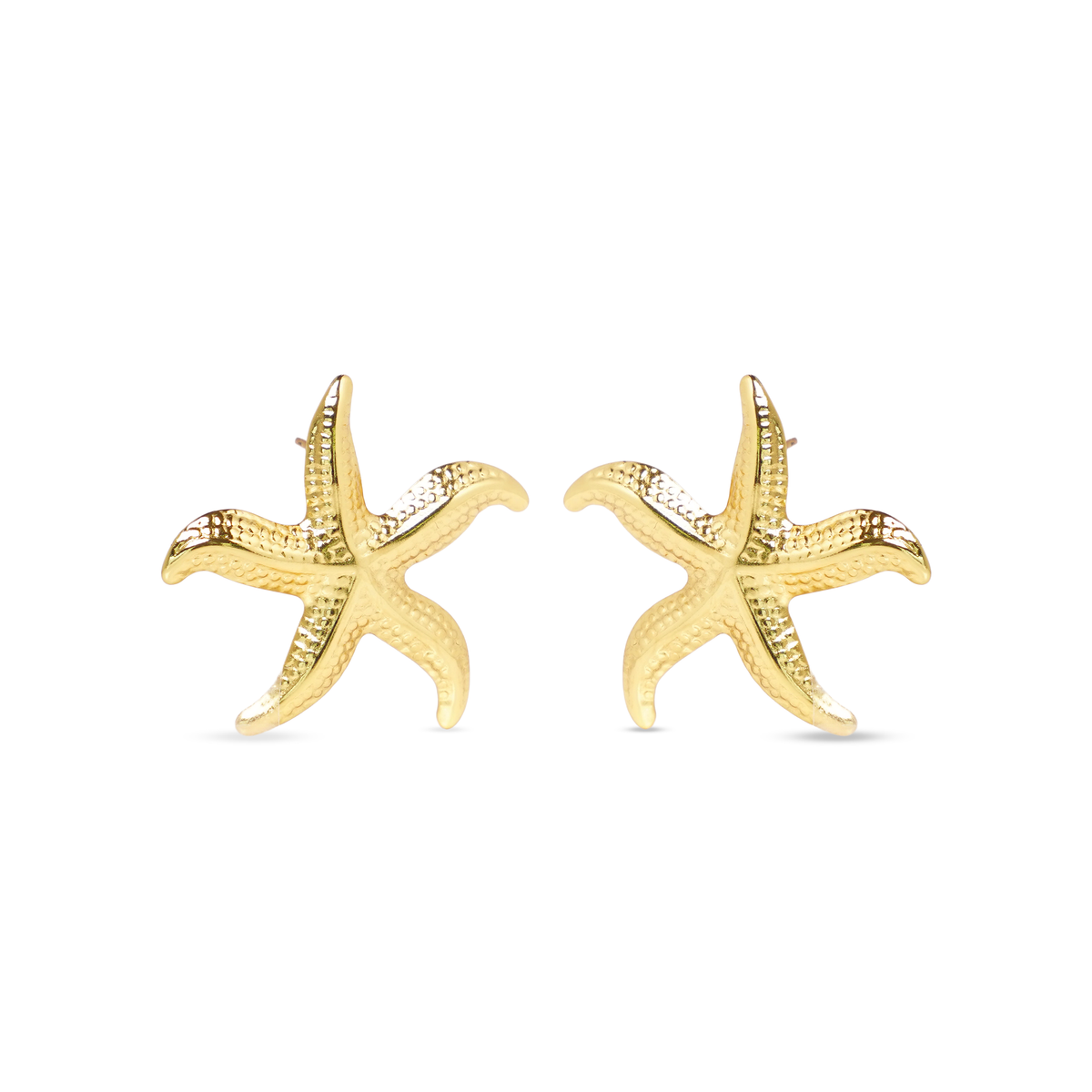 Gold Starfish Studs