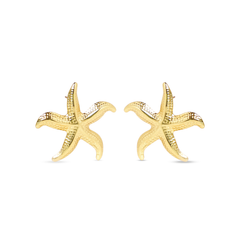 Gold Starfish Studs