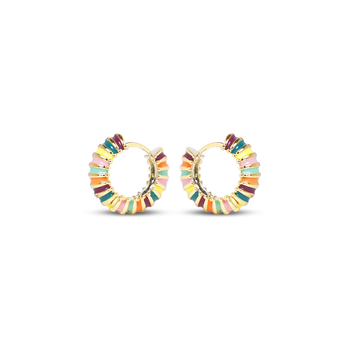 Rainbow Pop Hoop Earrings