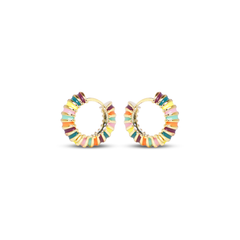 Rainbow Pop Hoop Earrings