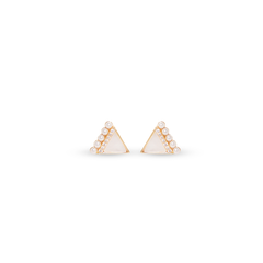 Pearl Edge Triangle Studs