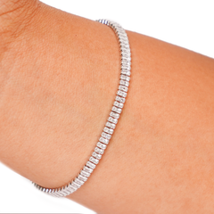 Sleek Shine Baguette Tennis Bracelet