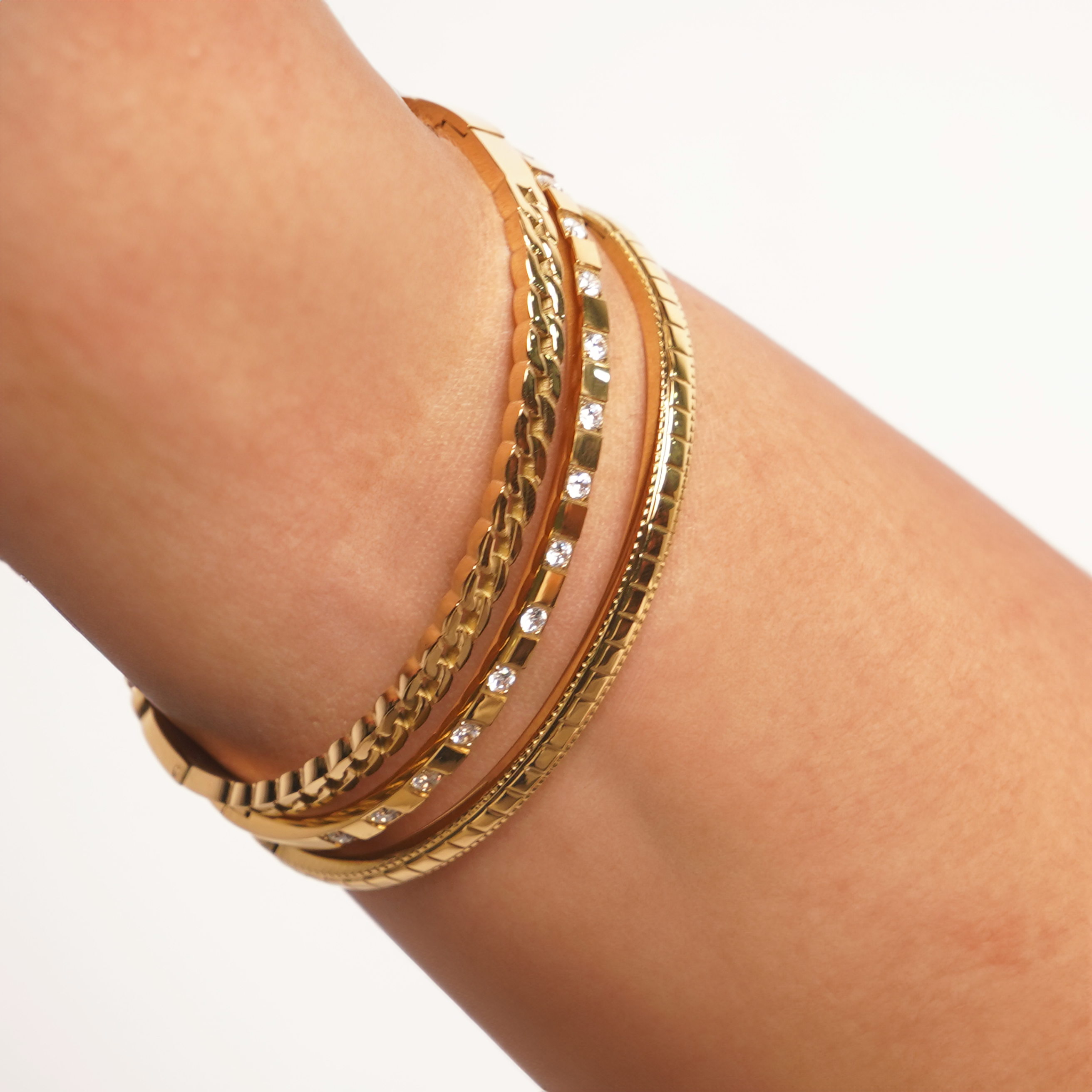 Triple Fusion Crystal Bangle