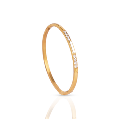 Gold Slim Crystal Bangle