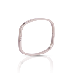 Shiny Silver Square Bangle