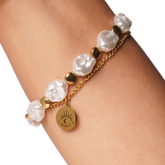 Celestial Pearl Charm Bracelet
