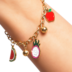 Tropical Fruit Charm Bracelet